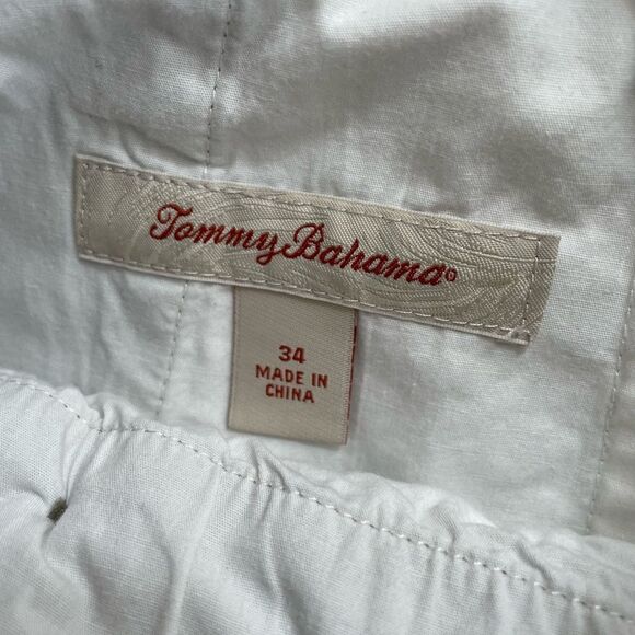 Tommy Bahama Silk Blend Khaki Front Pleat Shorts 34 9” Inseam - Picture 5 of 8